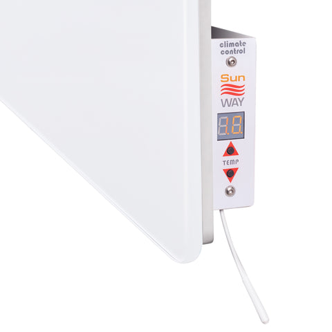 SWGT RA 600  Håndklevarmer i Glass infrarød m/termostat. Farge: Ultrahvit 600 W IP33